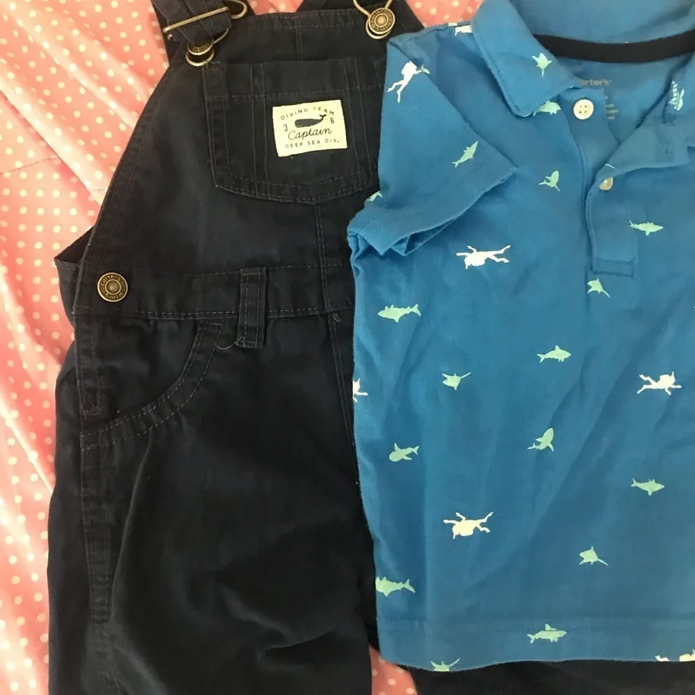 Carter’s Shirt and Overalls Outfit